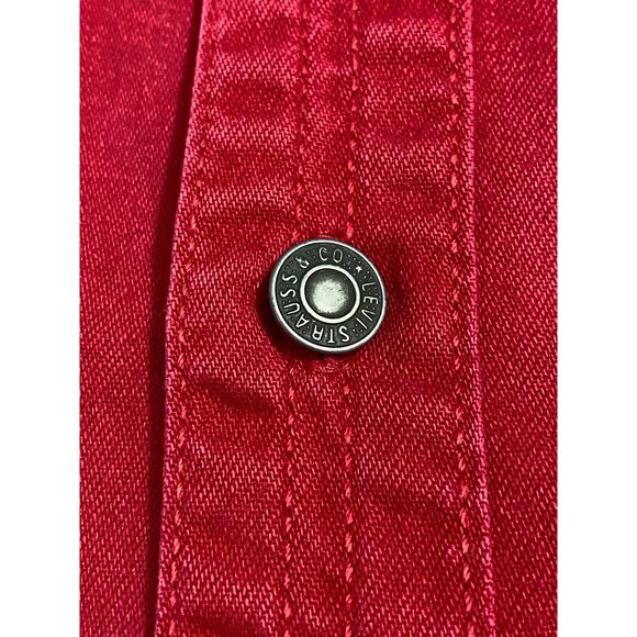 Vintage Levi’s Red Tab Shirt – Men’s Large, Red Button-Up, Long Sleeve, 90s/Y2K - Picture 10 of 11